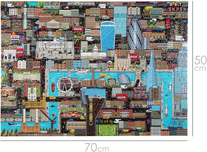 Bopster 8-Bit Pixel Puzzle London Level 3 1000 Piezas