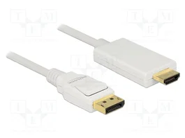 DeLOCK 83819 Cable Adaptador DisplayPort 1.2a a HDMI 4K 30 Hz 3 m Blanco