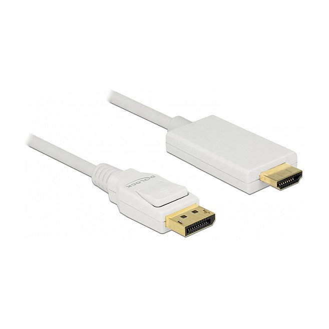 DeLOCK Cable Adaptador DisplayPort 1.2a a HDMI de 3 m Blanco DeLOCK Cable Adaptador DisplayPort 1.2a a HDMI de 3 m Blanco