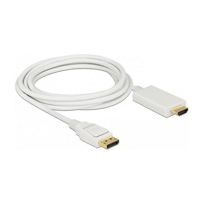 DeLOCK Cable Adaptador DisplayPort 1.2a a HDMI de 3 m Blanco DeLOCK Cable Adaptador DisplayPort 1.2a a HDMI de 3 m Blanco