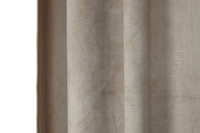 DKD Home Decor Cortina Milan 2 Unidades Beige 260 x 140 cm Poliéster Jaquard Urban