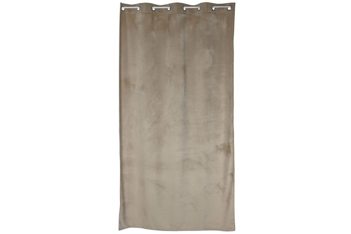 DKD Home Decor Cortina Milan 2 Unidades Beige 260 x 140 cm Poliéster Jaquard Urban