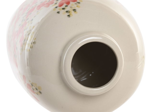 DKD Home Decor Jarrón de Cerámica Flores Pintado a Mano