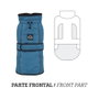 Nayeco La Tormenta Perfecta Impermeable para Perro con Forro Polar, Sin Patas, Azul 25 cm
