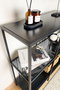 Hanah Home Sunny - Aparador Negro y Humo, 80x90x30 cm