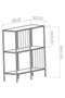 Hanah Home Sunny - Aparador Negro y Humo, 80x90x30 cm