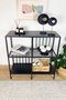 Hanah Home Sunny - Aparador Negro y Humo, 80x90x30 cm