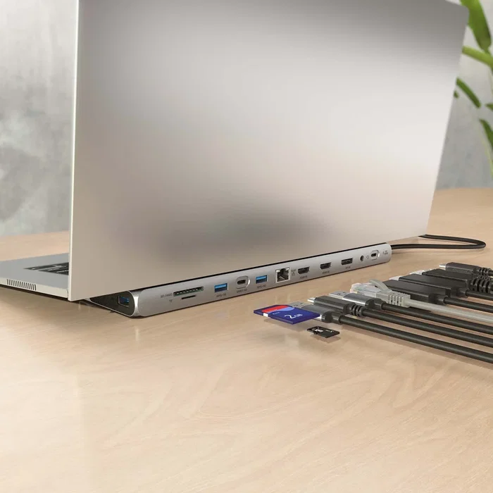 Aisens USB-C Dock 12 en 1 ASUC-12P020-GR Gris