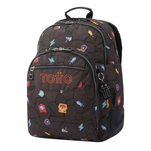 Totto Mochila Escolar Estampado Videojuego MA04ECO029-2210N-3Y7 Capacidad 20L