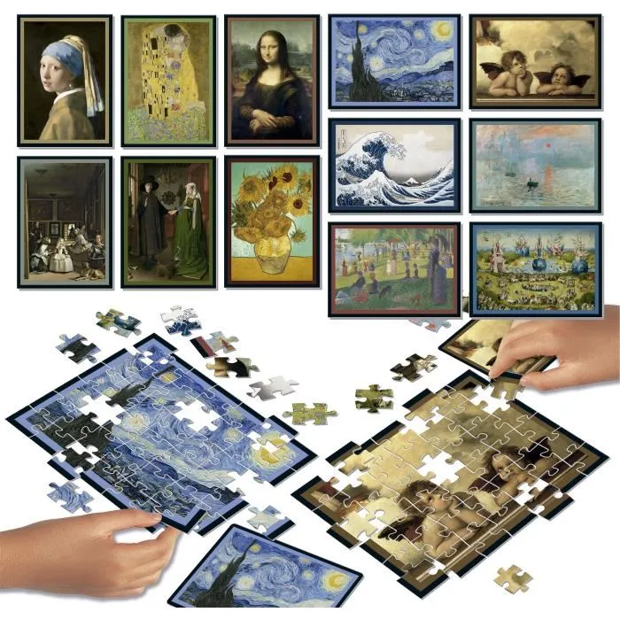 Educa EDU1748018709336 Battle Art Puzzle 12 Puzzles 42 Piezas Niños a partir de 7 Años