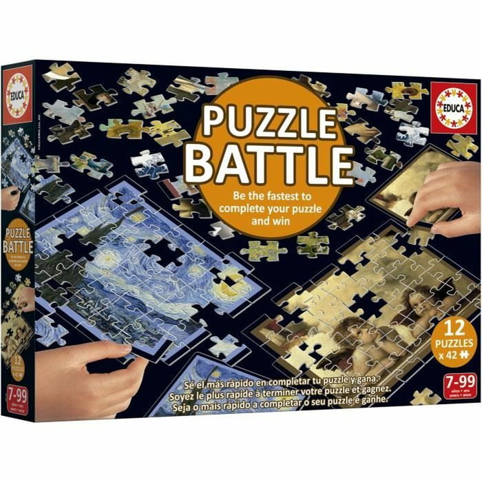 Educa Battle Art - Set de 12 rompecabezas de 42 piezas cada uno