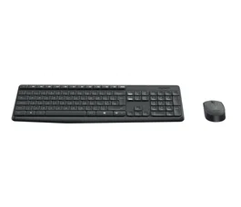 Logitech MK235 Combo Inalámbrico con Teclado QWERTY y Ratón, Gris