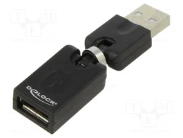 DeLOCK 65260 Adaptador USB 2.0 A de macho a hembra, Negro