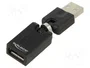 DeLOCK 65260 Adaptador USB 2.0 A de macho a hembra, Negro