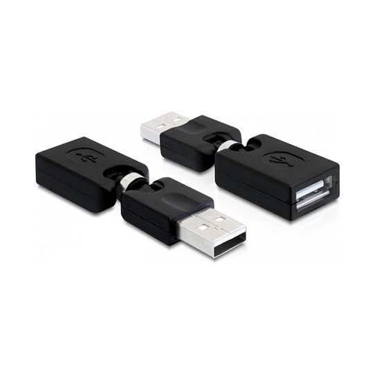 DeLOCK 65260 Adaptador USB 2.0 A de macho a hembra, Negro DeLOCK 65260 Adaptador USB 2.0 A de macho a hembra, Negro