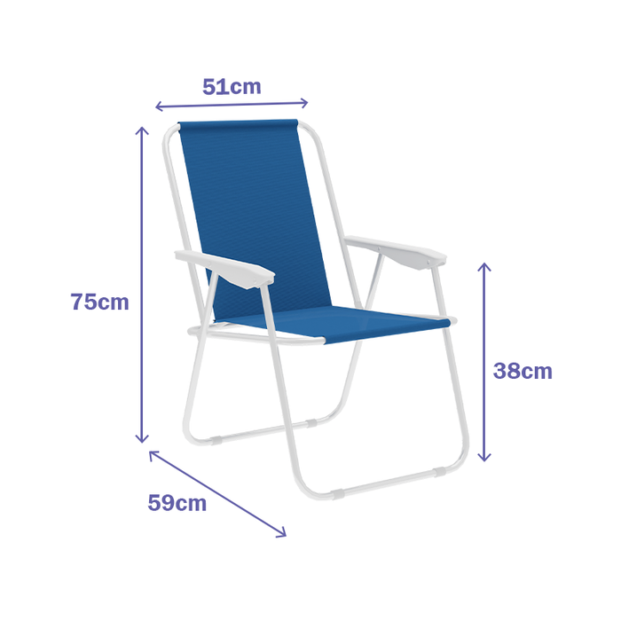 Marbueno Silla Plegable Acero Surtida Playa y Piscina 59X51X75 cm 10169 Marbueno Silla Plegable Acero Surtida Playa y Piscina 59X51X75 cm 10169