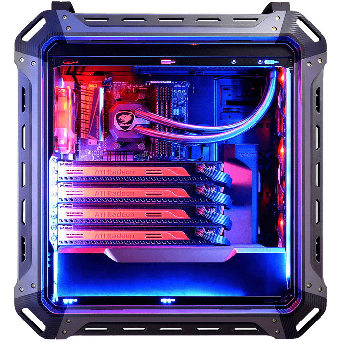 Cougar CGR-6AMKB Caja de PC Full Tower, Negro, Cristal Acrílico, Malla, Metal