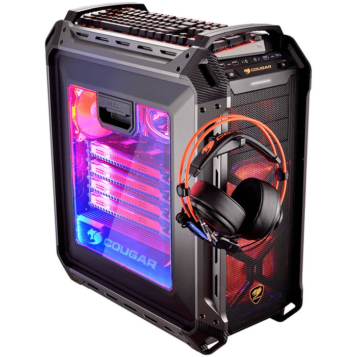 Cougar CGR-6AMKB Caja de PC Full Tower, Negro, Cristal Acrílico, Malla, Metal