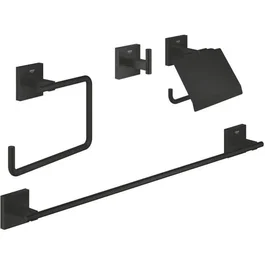 Grohe 411152430 Juego de Accesorios 4 en 1 Start Cube Negro Mate