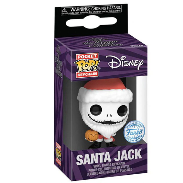 FUNKO Llavero Pocket POP! Disney Pesadilla Antes de Navidad Santa Jack Exclusive FUNKO Llavero Pocket POP! Disney Pesadilla Antes de Navidad Santa Jack Exclusive