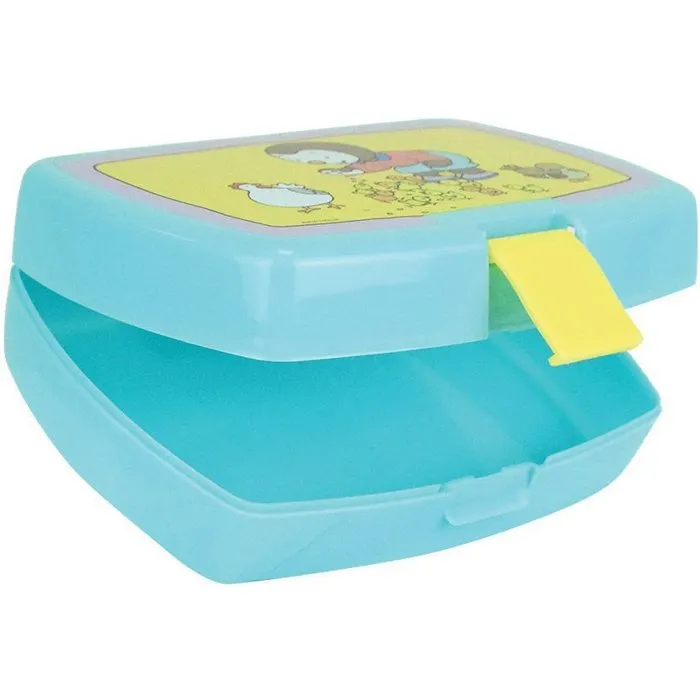 Fun House FUN3524550064833 Vajilla T'CHOUPI con 2 Platos Hondos Ø 16 cm, Caja de Aperitivos, Botella con Pajita y Peluche de 18 cm