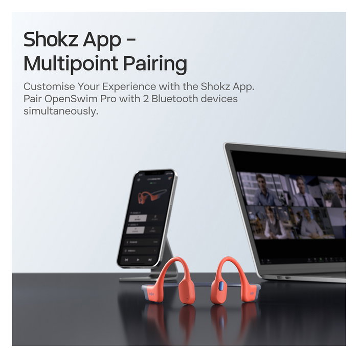 Shokz Auriculares Inalámbricos OpenSwim Pro S711 para Deportes, Conducción Ósea, Gris, 9h Autonomía