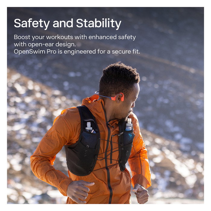 Shokz Auriculares Inalámbricos OpenSwim Pro S711 para Deportes, Conducción Ósea, Gris, 9h Autonomía