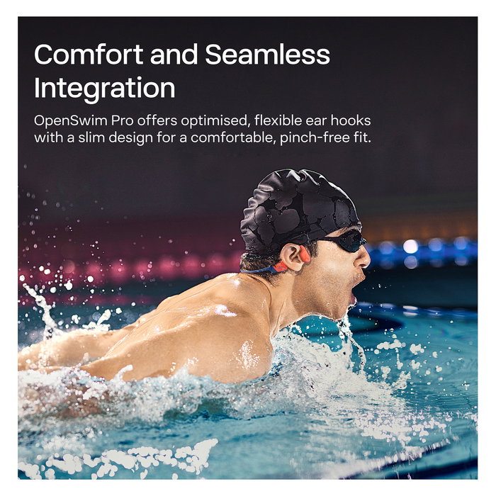 Shokz Auriculares Inalámbricos OpenSwim Pro S711 para Deportes, Conducción Ósea, Gris, 9h Autonomía