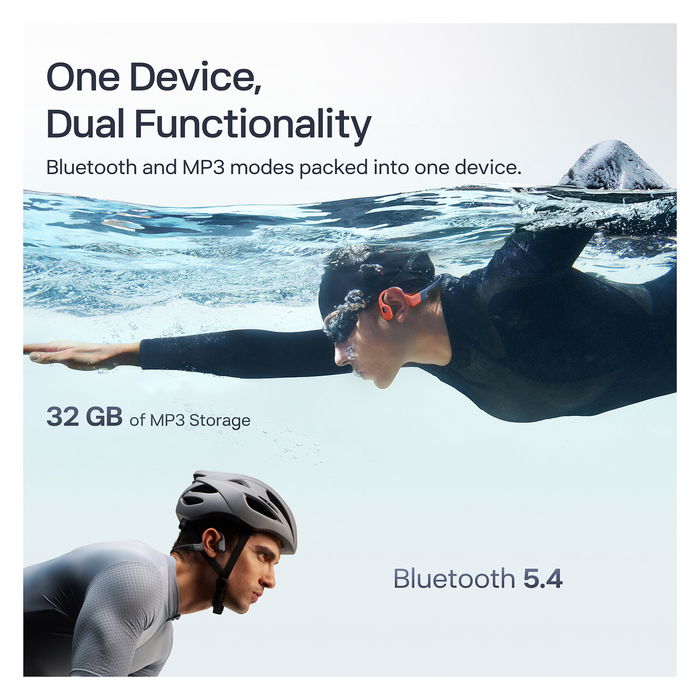 Shokz Auriculares Inalámbricos OpenSwim Pro S711 para Deportes, Conducción Ósea, Gris, 9h Autonomía