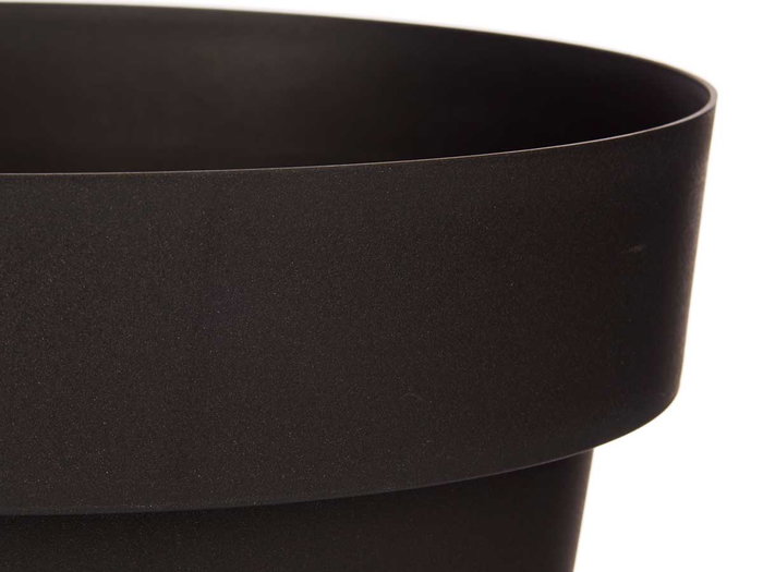 Ibergarden Maceta Plástico Antracita con Reserva de Agua 18L, 34x34x29 cm (Set de 6)