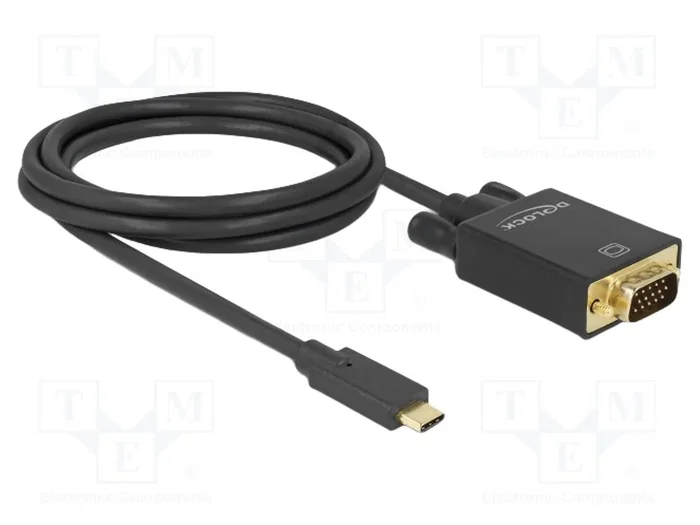 DeLOCK 85262 Adaptador de vídeo USB Tipo C a VGA (DP Alt Mode) 2 m negro DeLOCK 85262 Adaptador de vídeo USB Tipo C a VGA (DP Alt Mode) 2 m negro