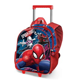 Marvel Spiderman Mochila 3D con Ruedas Pequeña Azul