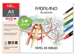 Laminas Dibujo Fabriano A3 130G Lisa Bolsa De 10