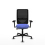 PIQUERAS Y CRESPO Silla de oficina Zulema Azul claro con Brazos 3D