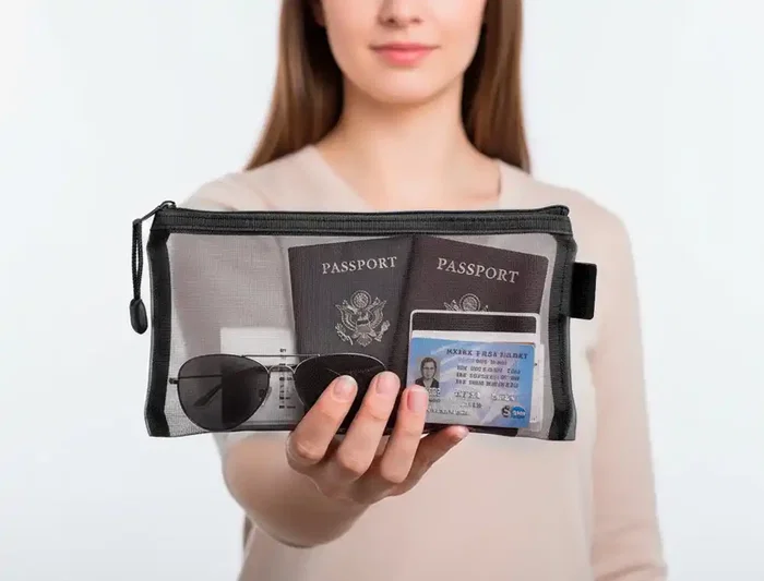 Liderpapel Bolsa Zipper Bag Multiusos Poliester Transpirable Ticket 230x115 mm Negro