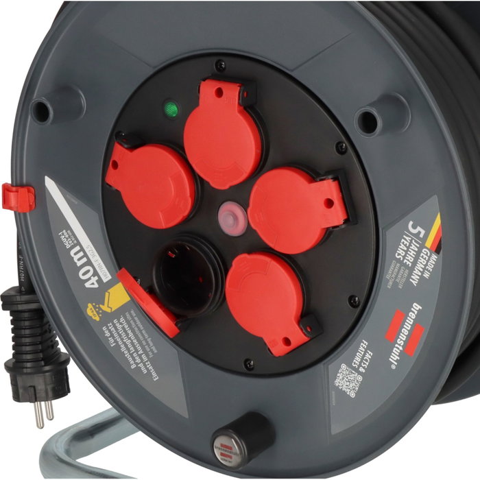 Brennenstuhl Carrete de cable profesional IP44 300 KU 4200, 40 m