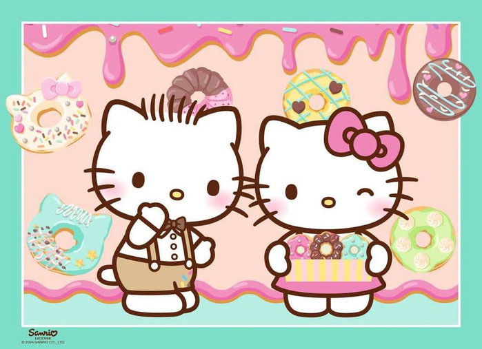 Hello Kitty Pack de 4 Puzzles ¡Vamos, Hello Kitty! (4x100 Piezas) Hello Kitty Pack de 4 Puzzles ¡Vamos, Hello Kitty! (4x100 Piezas)
