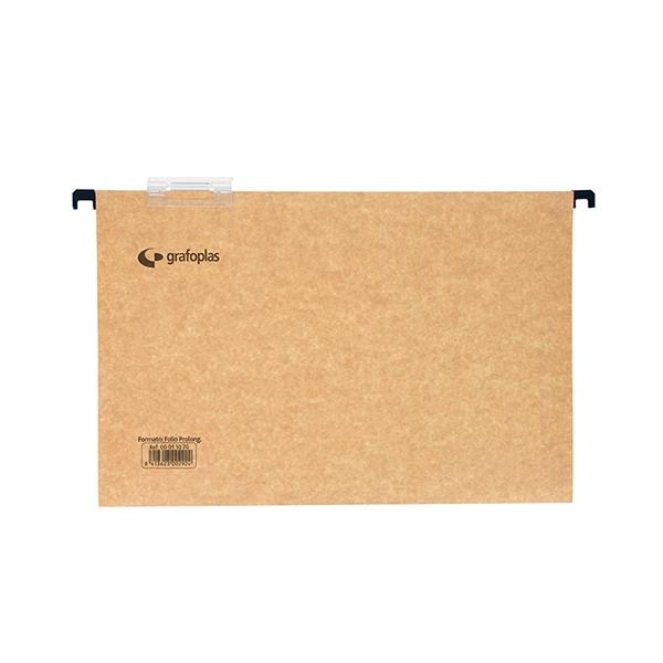 Grafoplas Carpeta colgante bicolor para folio prolongado con visor superior y pack de 50 unidades Grafoplas Carpeta colgante bicolor para folio prolongado con visor superior y pack de 50 unidades