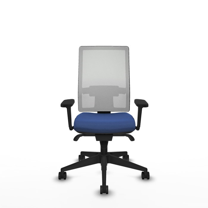 PIQUERAS Y CRESPO Silla de oficina Horna con mecanismo Sincro, Azul marino y Blanco