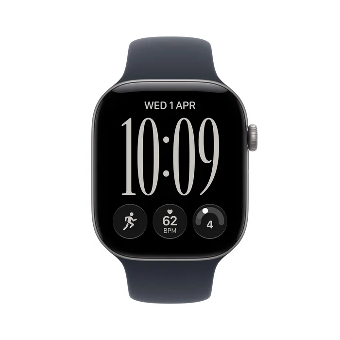 Apple Watch Series 12 GPS 46mm Gris Espacial con Correa Deportiva Azul Marino M/L