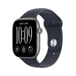 Apple Watch Series 12 GPS 46mm Gris Espacial con Correa Deportiva Azul Marino (M/L)