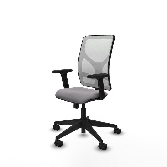 PIQUERAS Y CRESPO Silla de oficina Motilla con mecanismo Sincro, Gris y Blanco