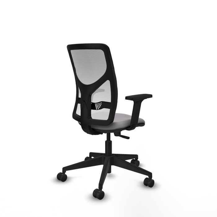 PIQUERAS Y CRESPO Silla de oficina Motilla con mecanismo Sincro, Gris y Blanco