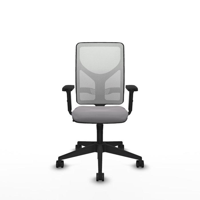 PIQUERAS Y CRESPO Silla de oficina Motilla con mecanismo Sincro, Gris y Blanco