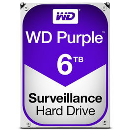 Western Digital Disco Duro Interno 6 TB 3.5" SATA 6Gb/s 5400 RPM 64MB para Vigilancia WD Purple