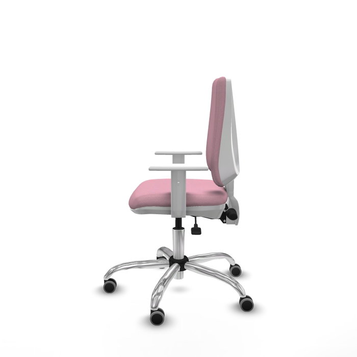 PIQUERAS Y CRESPO Silla de oficina Elche Rosa con mecanismo Asincro y base cromada PIQUERAS Y CRESPO Silla de oficina Elche Rosa con mecanismo Asincro y base cromada