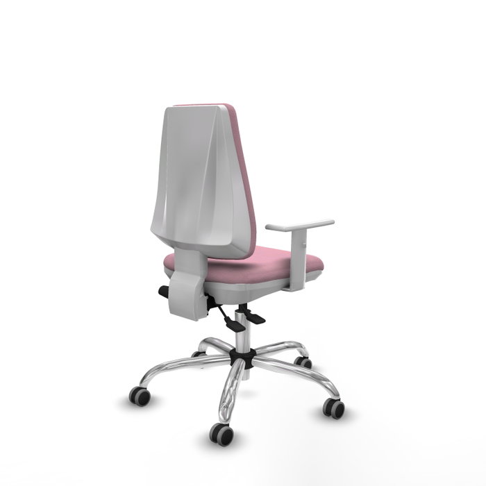PIQUERAS Y CRESPO Silla de oficina Elche Rosa con mecanismo Asincro y base cromada PIQUERAS Y CRESPO Silla de oficina Elche Rosa con mecanismo Asincro y base cromada