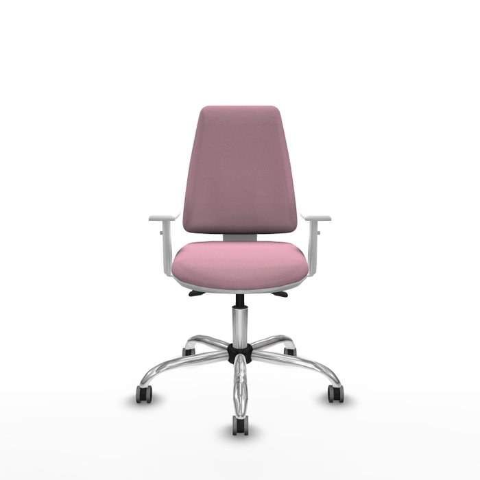 PIQUERAS Y CRESPO Silla de oficina Elche Rosa con mecanismo Asincro y base cromada PIQUERAS Y CRESPO Silla de oficina Elche Rosa con mecanismo Asincro y base cromada