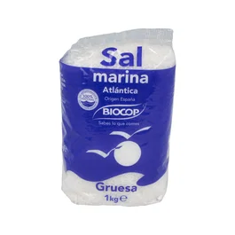 BIOCOP Sal Marina Gruesa 1Kg Bio - Atlántica, Parque Natural Bahía de Cádiz, Sin Aditivos