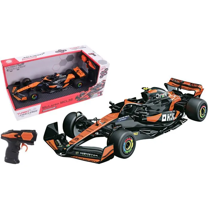 Turbo Challenge Coche teledirigido McLaren F1 RC, Escala 1/20, Radio Control 2.4 GHz, Juguete para niños mayores de 6 años - TUR3301040956294